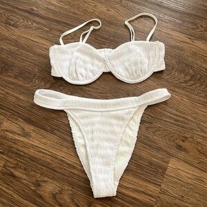 Pacsun Swim White Bikini Set